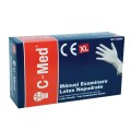 Manusi Examinare Latex Nepudrate Nesterile C-Med 5 g Marimea XL - 100 buc/cutie